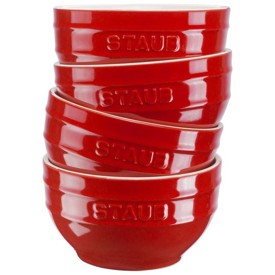 Staub Skålset 4 st. röd