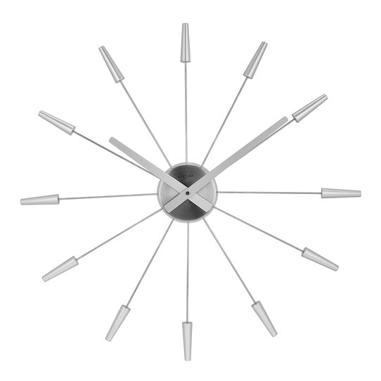 NeXtime - Plug Inn Väggklocka 58 cm Silver