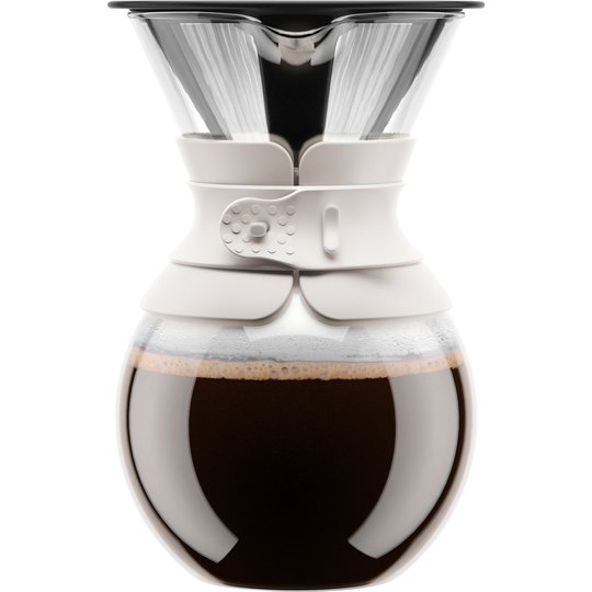 Bodum Pour Over med filter, vit, 1 liter