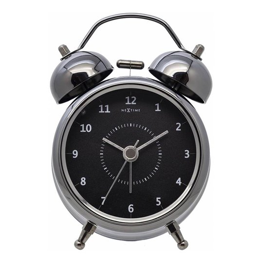 NeXtime - Wake Up Väckarklocka 9 cm Svart metallic