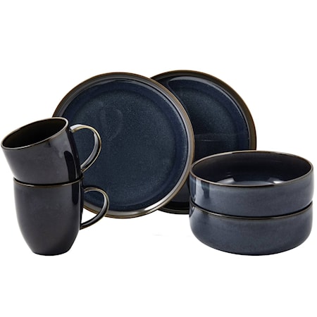 Crafted Denim Frukostset 6 Delar