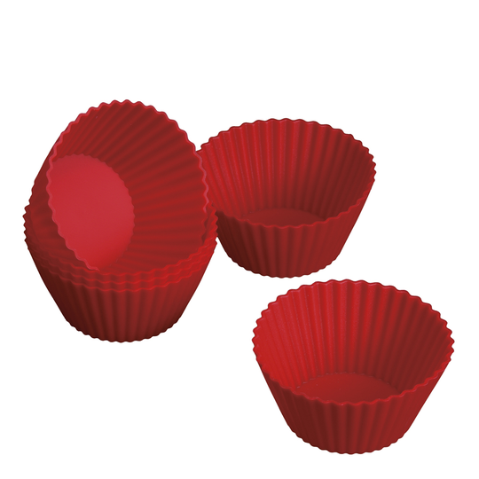 Guardini - Juliette Cupcakeform Silikon 6-pack Röd