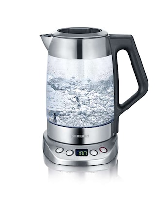Te-/Vattenkokare Glas Deluxe med Temperaturval 3000W 1,7 L
