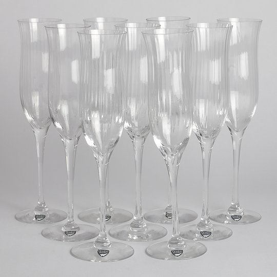 Orrefors - SÅLD Champagneglas 9 st