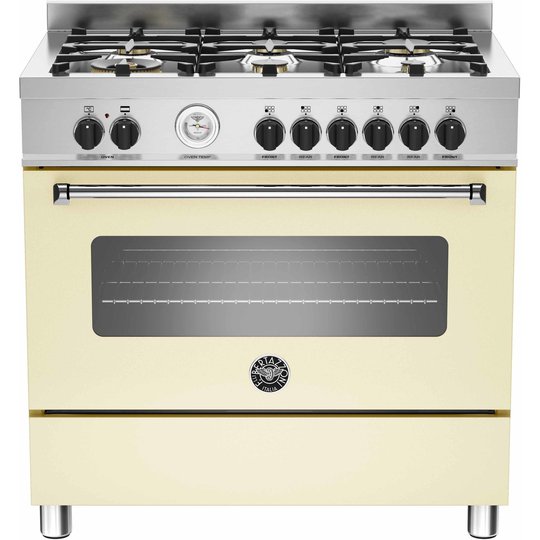 Bertazzoni MAS906 Gasspis 90 cm, 1 ugn, 6 brännare, modell XT, Beige