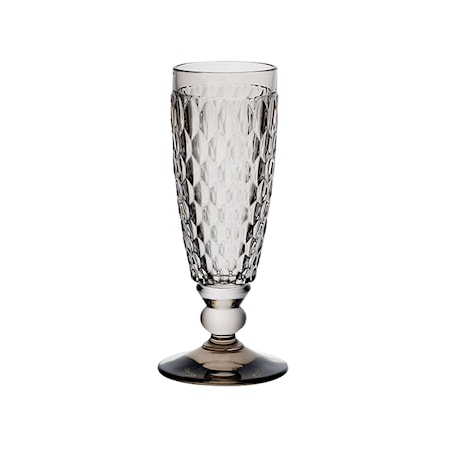 Boston Coloured Champagne Flute Smoke