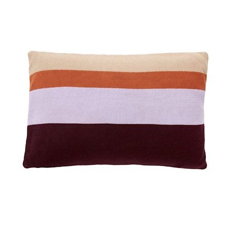 Kudde m/fyllning Bomull bordeaux/lilla/orange/beige