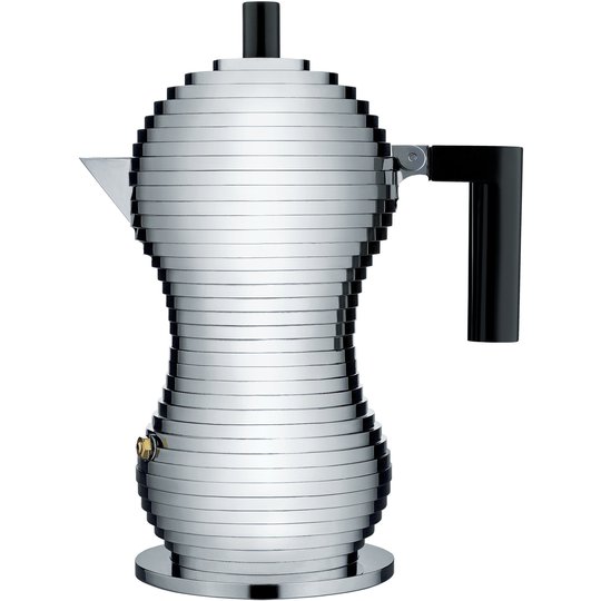 Alessi Mokabryggare Aluminium/Svart Medium 15 cl