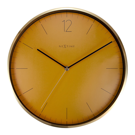 NeXtime - Essential Väggklocka 34 cm Gul / Guld