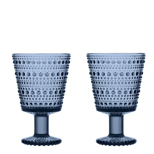 Iittala - Kastehelmi Glas på fot 2-pack Regn