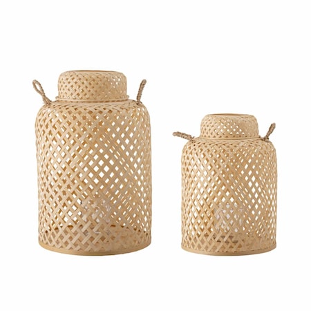 Madlin Lykta Glas Set om 2 Brun