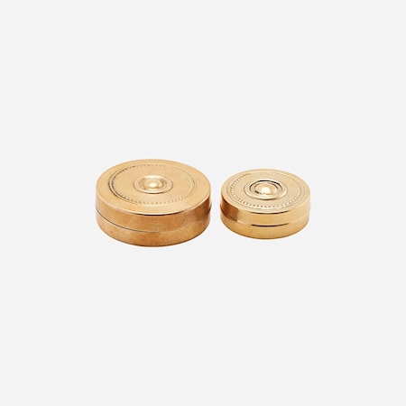 Förvaringsburk Mini Mässing 2 storlekar h: 2 cm