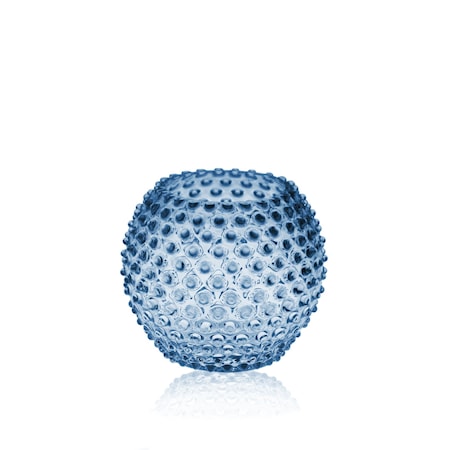 Hobnail Globe Vas 18 cm Blue smoke