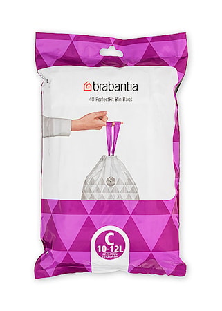 PerfectFit Avfallspåsar C, 10-12 liter [40 st påsar per förpackning]