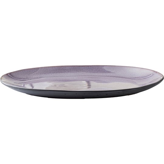 Bitz Ovalt fat 36x25 cm svart/lila