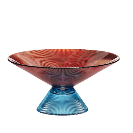 Skål Glas Orange Blå