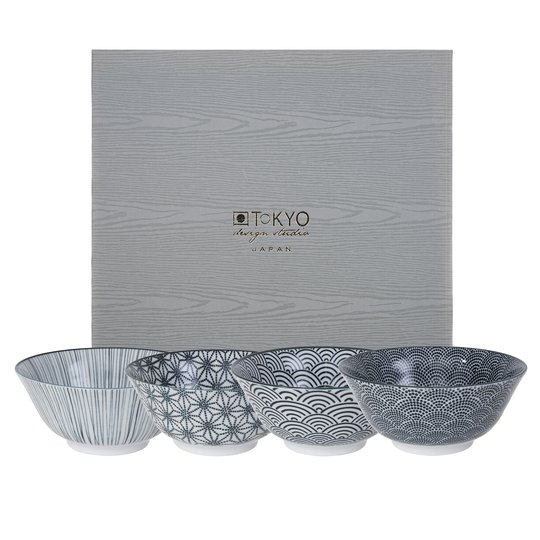 Tokyo Design Studio Nippon Black skål 15,2 cm. 4 st.