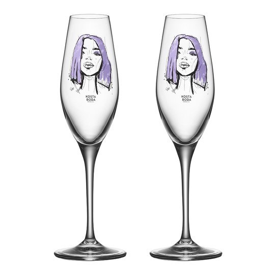 Kosta Boda - All About You Champagneglas 2-pack Forever Mine