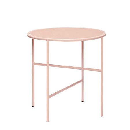 Sidobord Metall/Glas Rosa 44 cm