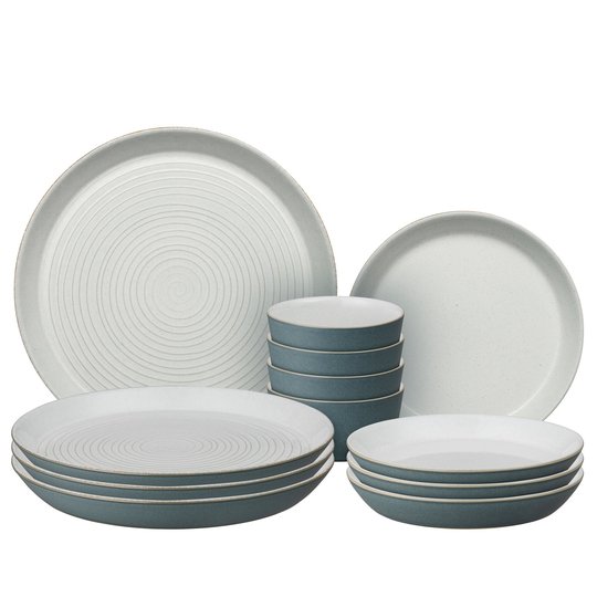 Denby Impression servis 12 delar, kolfärgade