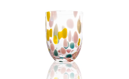 Big Confetti Dricksglas Rosa/Yellow/Tyrkys
