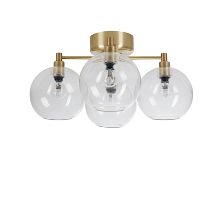 Gloria Plafond Mässing/klar Glas 46 cm