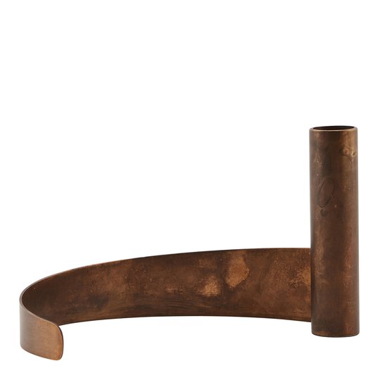 House Doctor - Ambur Ljusstake 18 cm Antikbrun