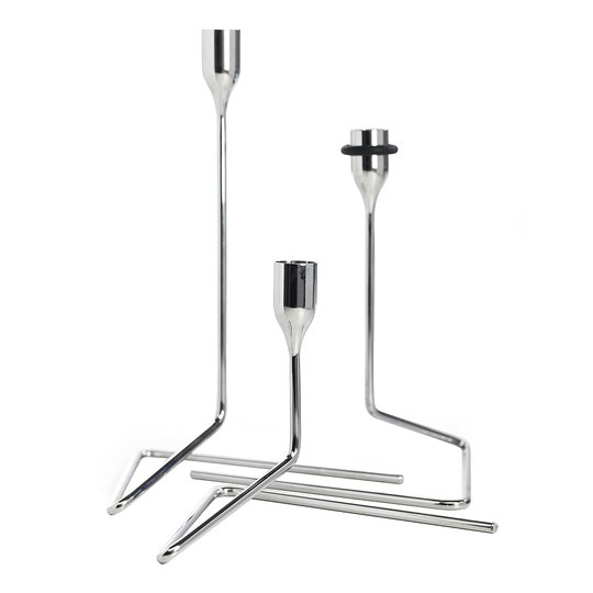 Born in Sweden - Puzzle Ljusstake 3 delar Silver
