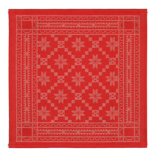 Ekelund - Åttebladrose 330 Servett 35x35 cm Röd