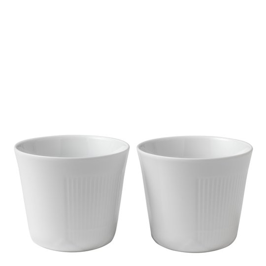 Royal Copenhagen - White Elements Mugg 25 cl 2-pack