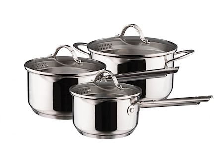 Kastrullset 3 delar kastrull 1,5 2,0 gryta 3,0 L