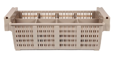 Bestickslåda, beige