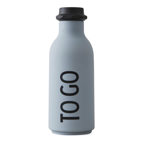 Design Letters - To Go Vattenflaska Grå