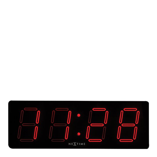 NeXtime - Big D LED-Klocka 51 cm Svart