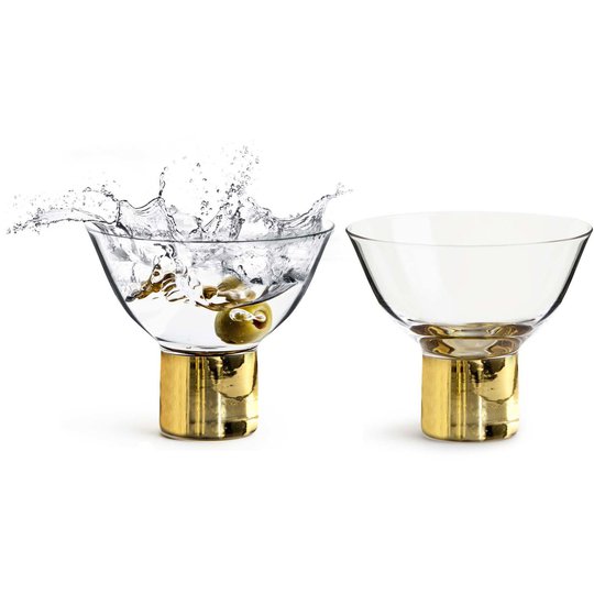 Sagaform Club cocktail-/dessertglas guld, 2-pack