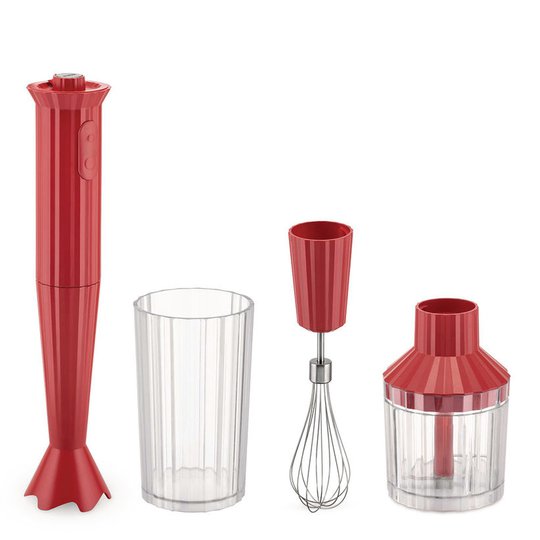 Alessi - Plissé Stavmixer set Röd
