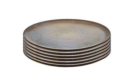 Raw Frukosttallrik Metallic Brown 6 st 23cm
