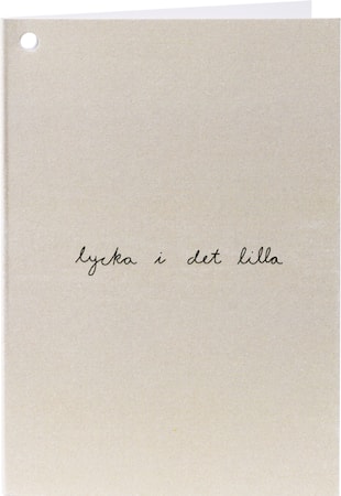 Citatkort 'Lycka' Natur/Svart