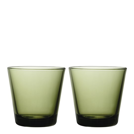 Iittala - Kartio Glas 21 cl 2-pack Mossgrön