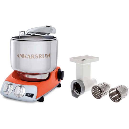 Ankarsrum AKM 6230 köksmaskin + Grönsaksskärare, pure orange