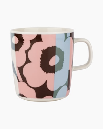Oiva / Unikko Mugg 4 Dl Vit/ Light Sky/ Dusty Rose