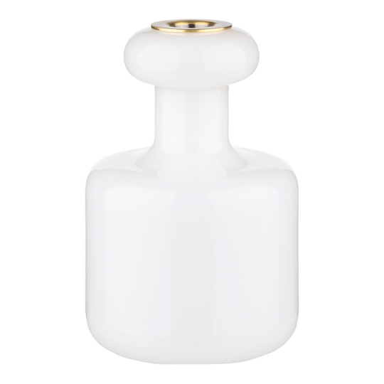 Marimekko - Plunta Ljusstake i glas 17x11,5 cm Vit