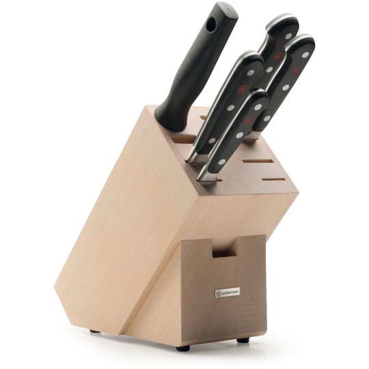 Wüsthof Classic Knivblock med 5 Knivar Bokträ