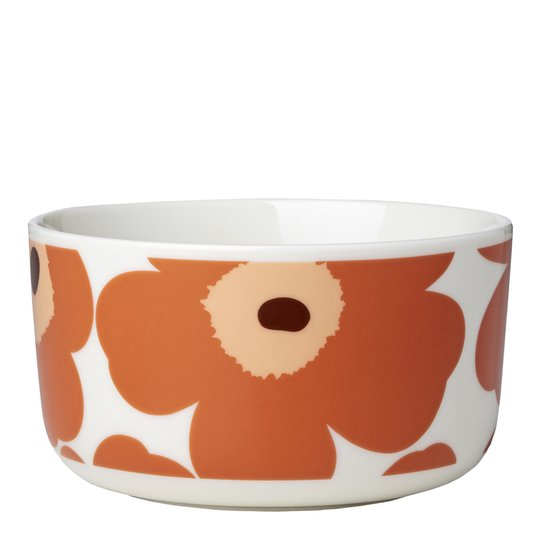 Marimekko - Unikko Skål 50 cl Orange/Vit