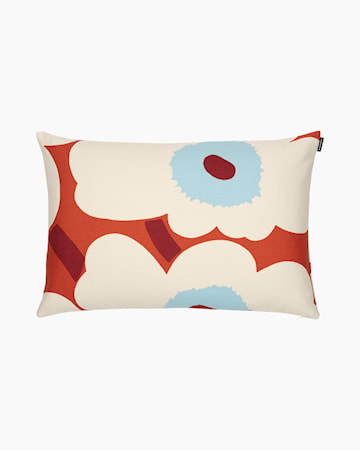 Unikko Kuddfodral 40X60Cm Orange/Off White/ Ljusblå