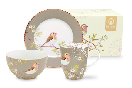 Early Bird Frukostset Khaki 3 delar