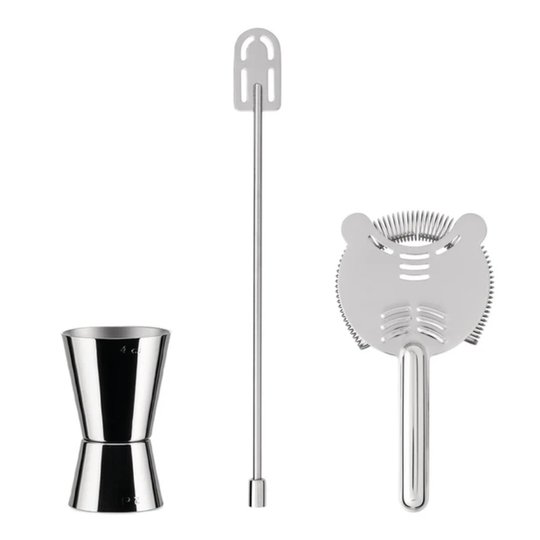 Alessi - Cocktailset 3 delar Rostfri