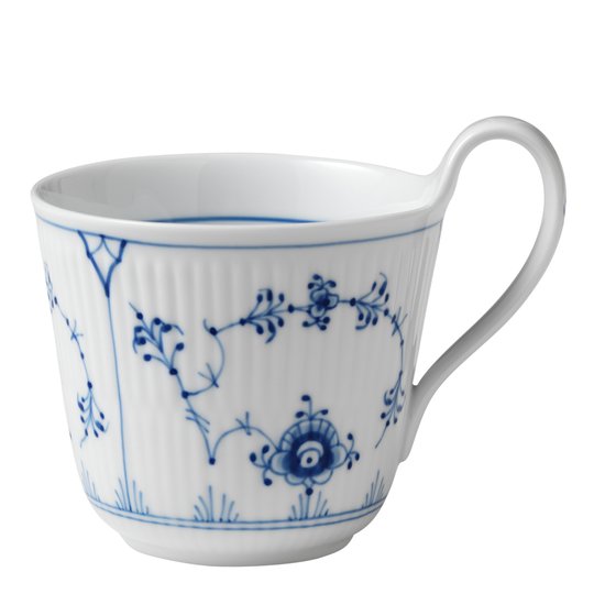 Royal Copenhagen - Blue Fluted Plain Kopp 33 cl högt handtag