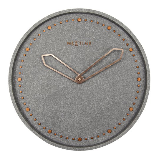 NeXtime - Cross Väggklocka 35 cm Grå/Guld