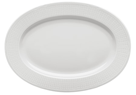 Swedish grace, snö Fat oval 32 cm